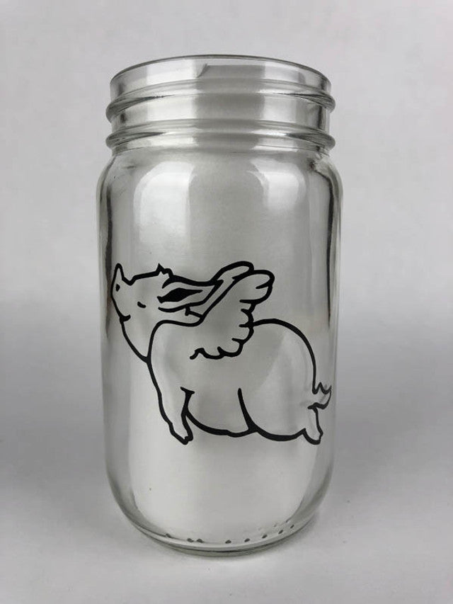 When Pigs Fly Mason Jar