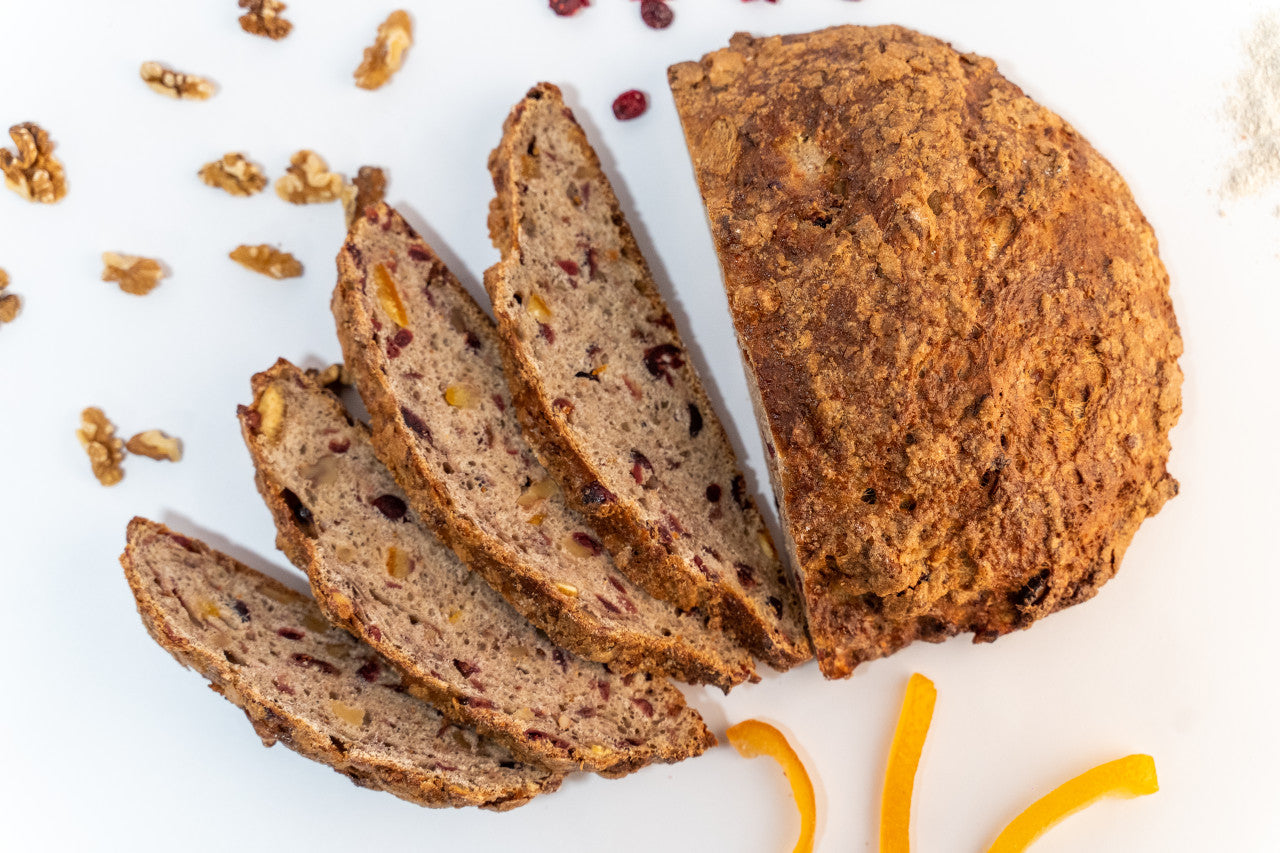 Orange, Toasted Walnut and Cranberry Bread