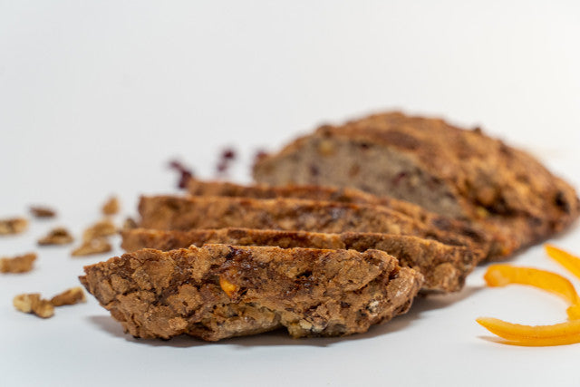 Orange, Toasted Walnut and Cranberry Bread