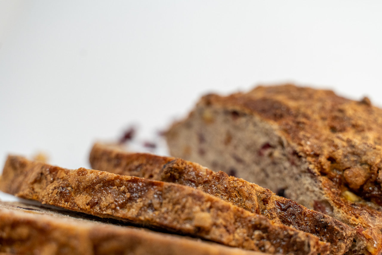 Orange, Toasted Walnut and Cranberry Bread